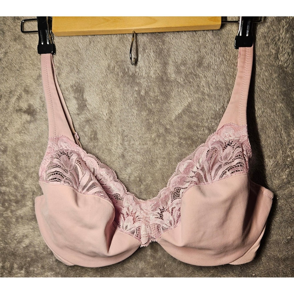 Gilligan & O'Malley Coquette Bra 34DD Mauve Ultimate Lace Underwire NT37